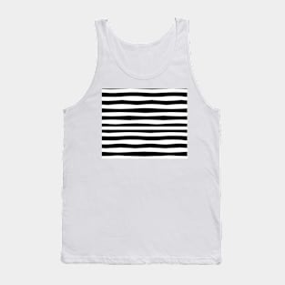 Black and White Simple Stripe Tank Top